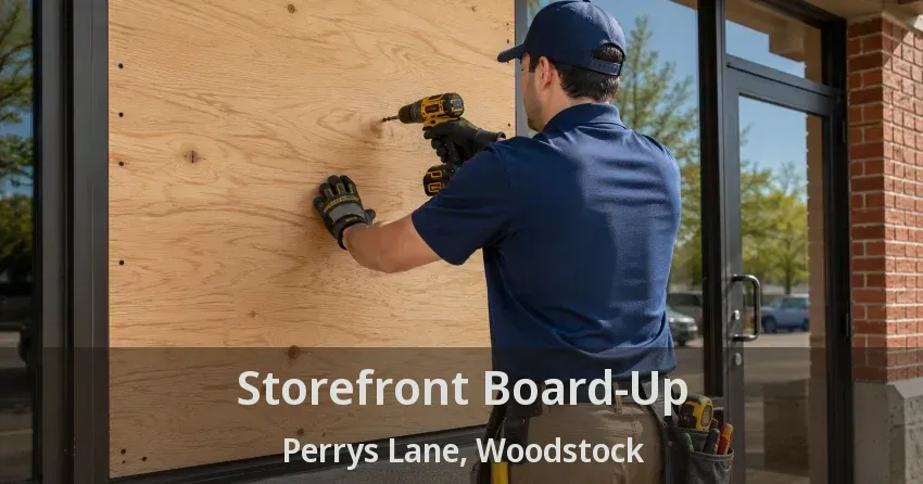 Storefront Board-Up Perrys Lane, Woodstock - ON