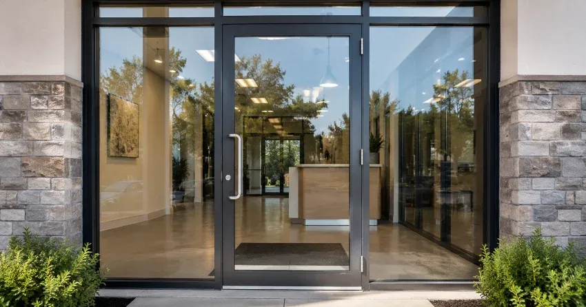 glass door installation sliding patio door in Woodstock